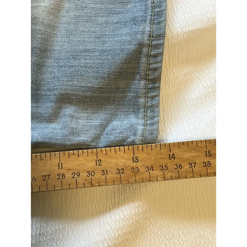 True Religion Savannah Denim Long Jean Bermuda Shorts Size 27 Lt Blue Wash Jorts